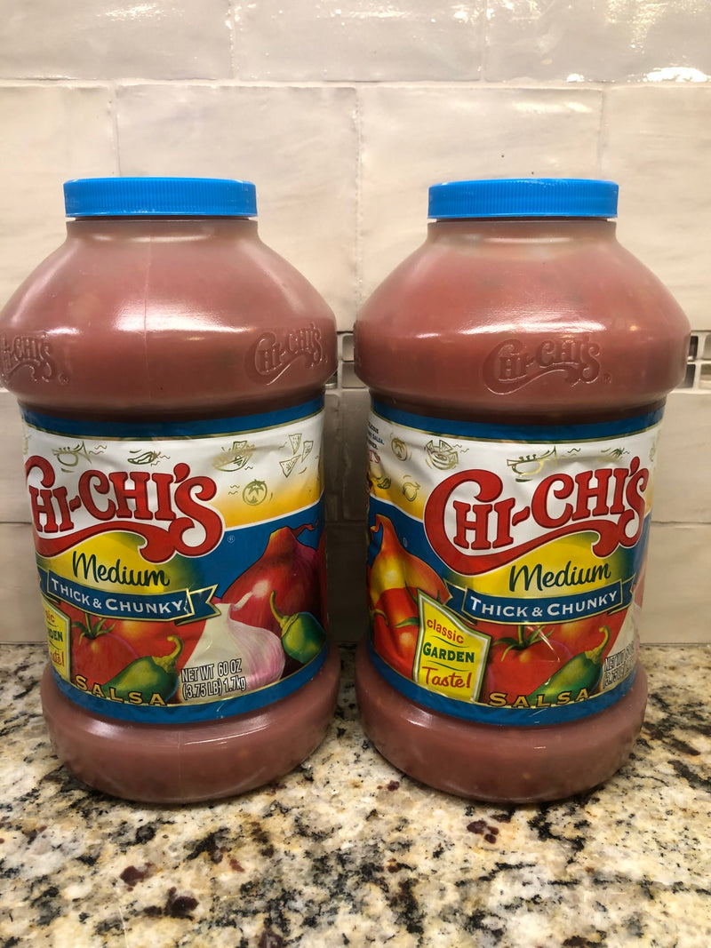 TWO Chi-Chi's Medium Thick & Chunky Salsa 60 oz Garden Picante FREE SHIP