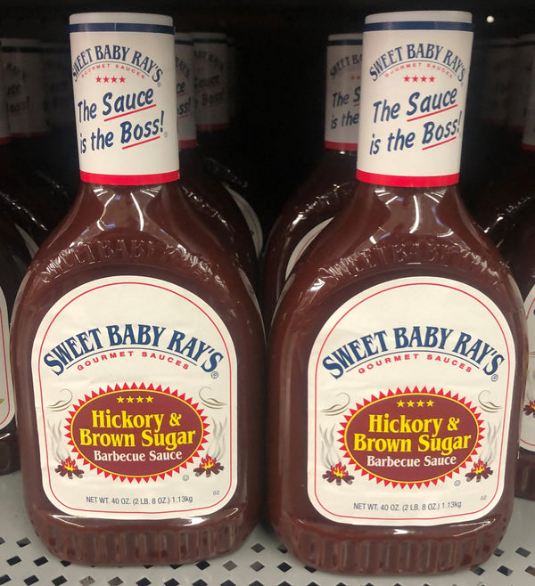 Sweet Baby Ray's Hickory & Brown Sugar Barbecue Sauce 2x40 oz Bottle BBQ Pork Chicken