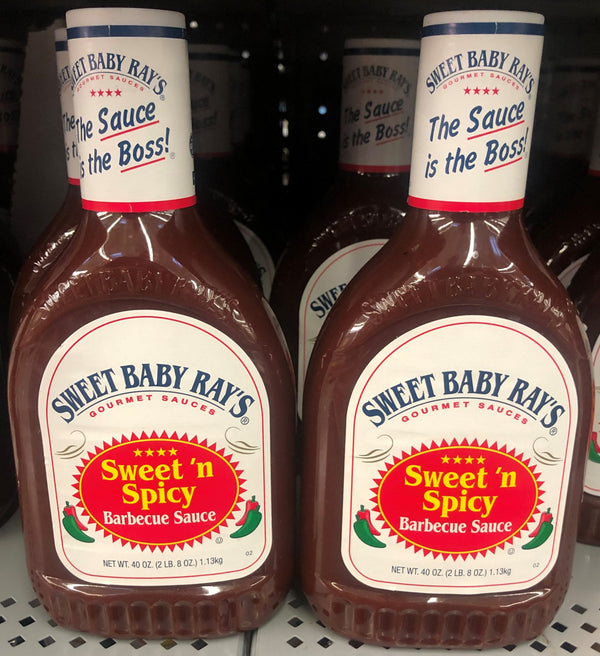 Sweet Baby Ray's Sweet 'n Spicy Barbecue Sauce 2x40 oz Bottle BBQ Pork Chicken