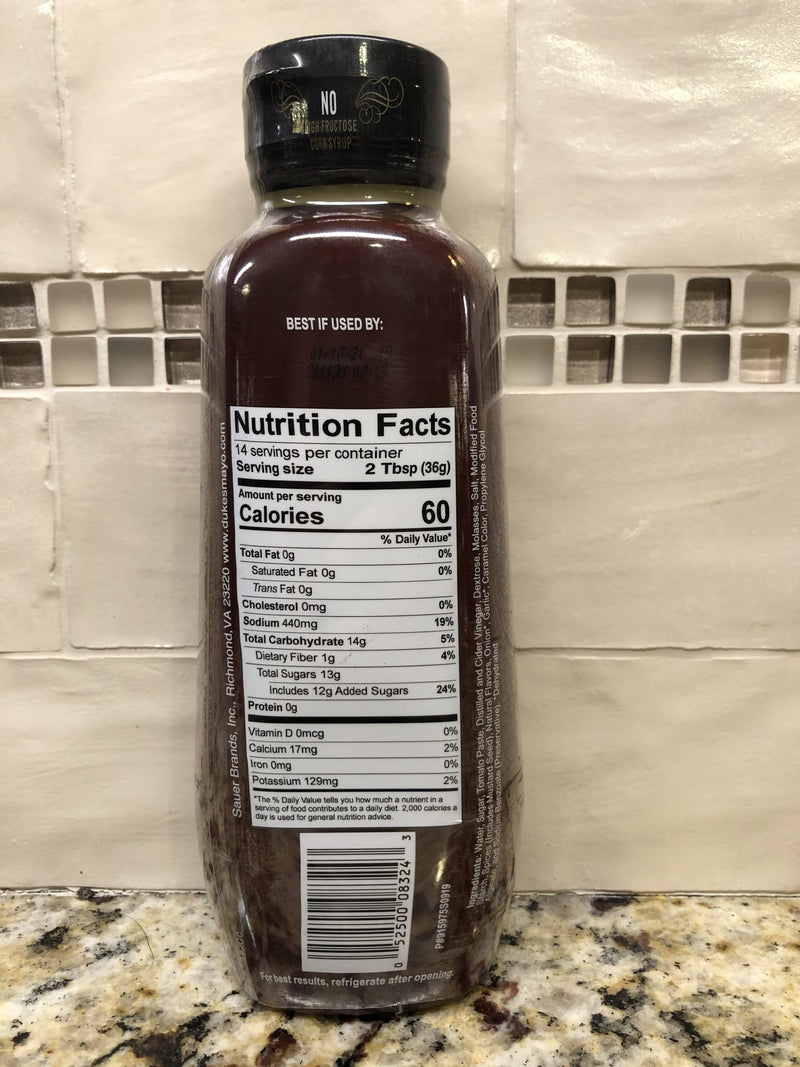 Duke's Georgia Sweet Heat BBQ Sauce Barbecue 17.5 oz Bottle Mayo Pork Chicken Beef