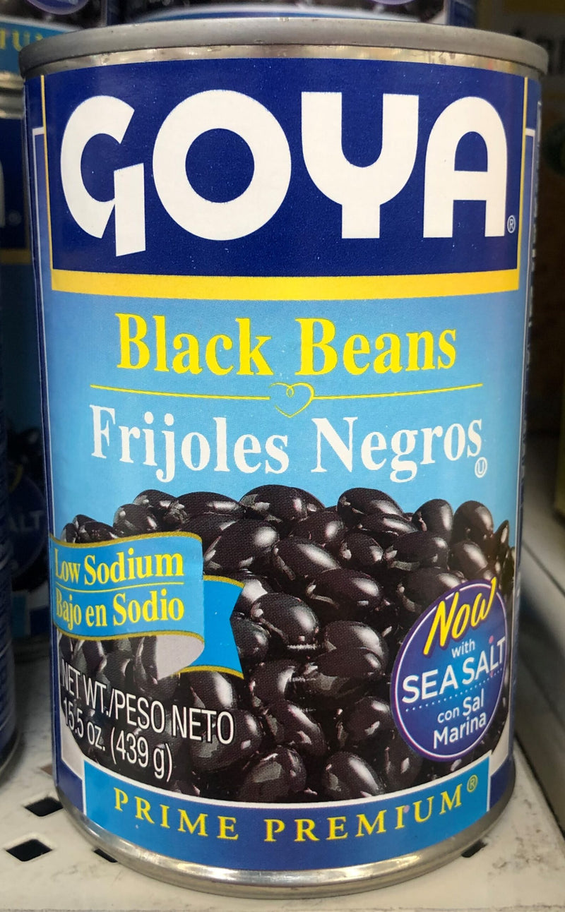 6 CANS GOYA Black Beans 15.5 oz Can Frijoles Negros refried rice soup