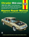 Repair Manual Book Chrysler LeBaron E-Class New Yorker