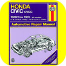 Repair Manual Book Honda Civic 1300 1500 80-83 Owners