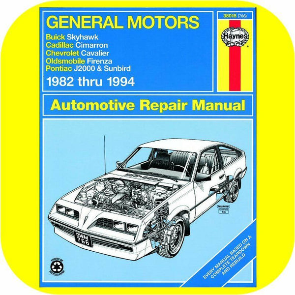 Repair Manual Book Skyhawk Cadillac Cimarron Cavalier