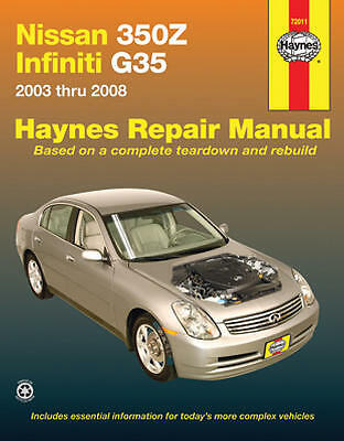 Repair Manual Book for Nissan 350Z Infiniti G35 03-08 NEW