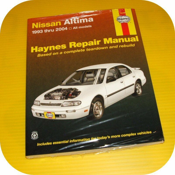 Repair Manual Book for Nissan Altima 93-01 KA24DE SE XE