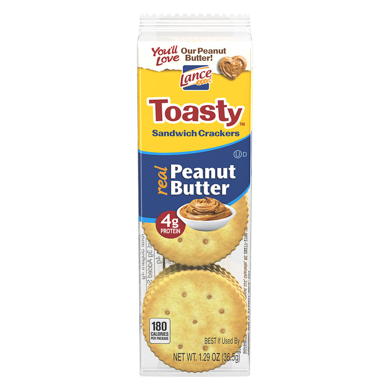 Toasty Lance Sandwich Crackers Real Peanut Butter Crackers 6 pack NABS Snack