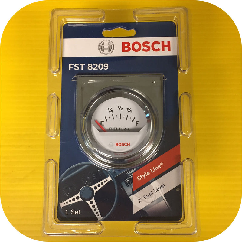 Bosch 2" White face electrical fuel tank level gauge cell filler neck hotrod V8