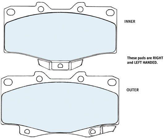 Deluxe Front Brake Pad Set - 4WD T100