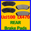 Rear Disc Brake Pads Toyota Land Cruiser Lexus LX470