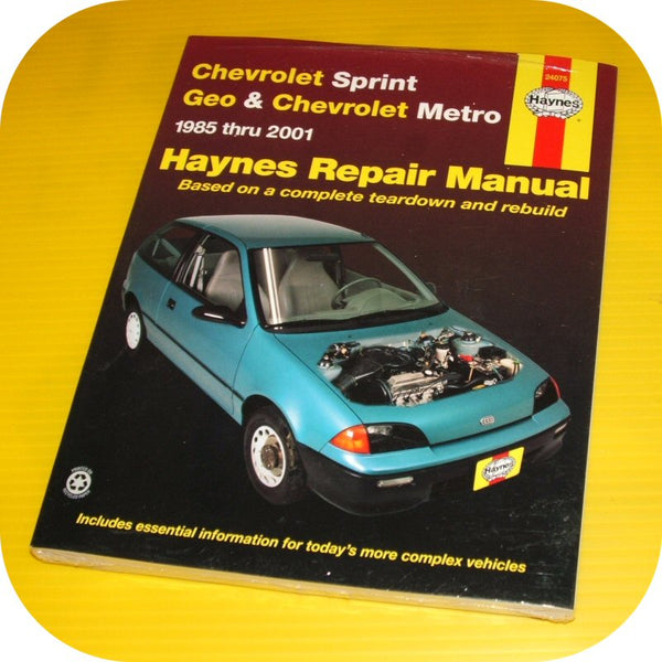 Repair Manual Book Chevy Sprint & Geo Metro 85-01 Shop