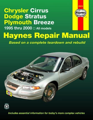 Repair Manual Book Dodge Stratus Plymouth Breeze Cirrus