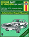 Repair Manual Book Dodge Dart Valiant Duster Barracuda