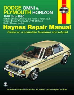 Repair Manual Book Dodge Omni & Plymouth Horizon Owners