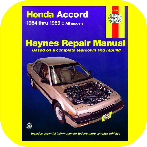 Repair Manual Book Honda Accord 1.8 LX SEi 84-89 Owners