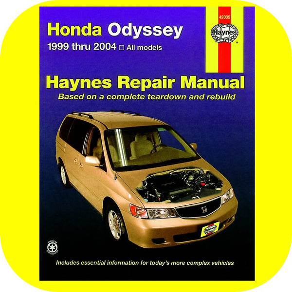 Repair Manual Book Honda Odyssey 99-04 Mini Van Owners