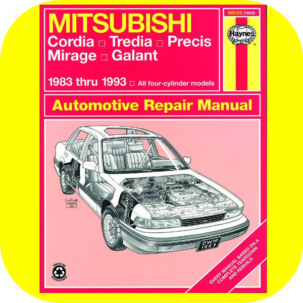 Repair Manual Book Mitsubishi Cordia Galant Mirage Prec