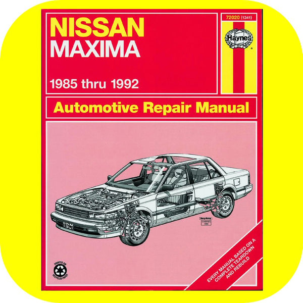 Repair Manual Book for Nissan Maxima 85-92 3.0 V6 GXE SE