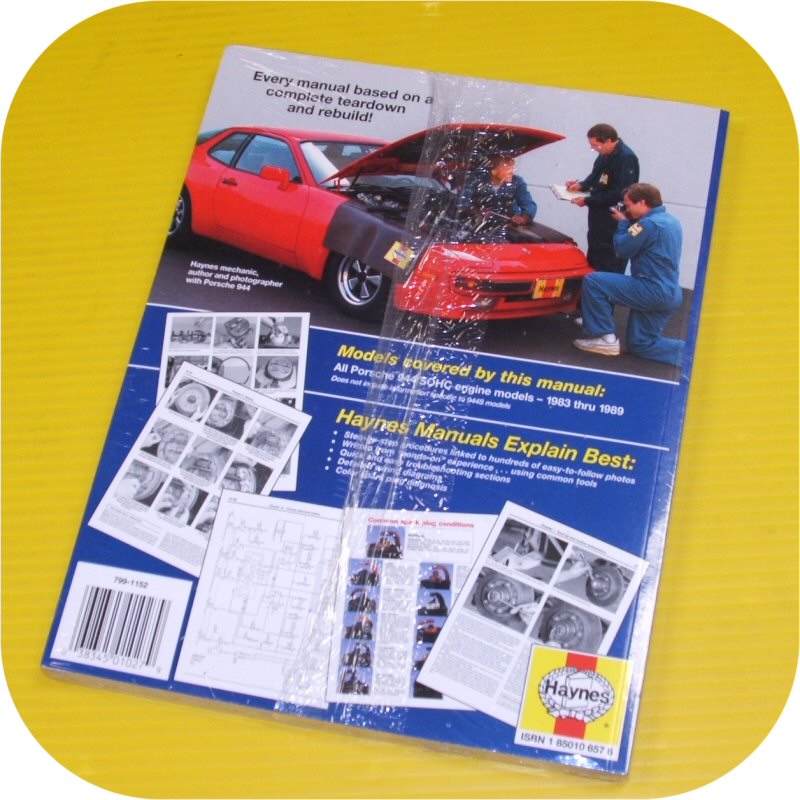 Repair Manual Book Porsche 944 & Turbo Owners 83-89 NEW