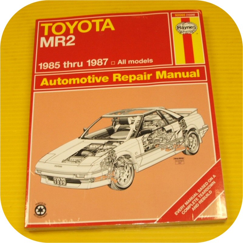 Repair Manual Book Toyota MR2 MR-2 85-87 4AGELC Owners