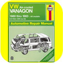 Repair Manual Book VW Vanagon Van Bus Volkswagen 80-83