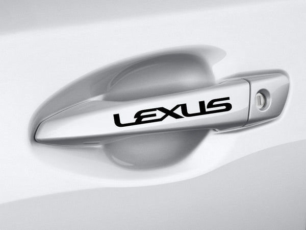 BLACK Pair Door Handle Sticker Emblem Logo Lexus ES GS IS LS LX SC 250 300 400