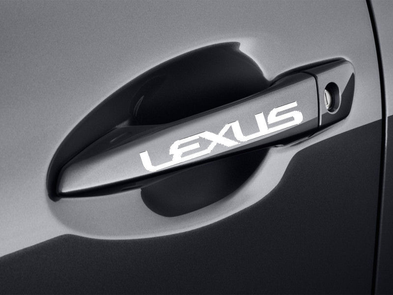 White Pair Door Handle Sticker Emblem Logo Lexus ES GS IS LS SC 250 300 400 460