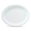 Chinet Classic White 12-5/8 x 10" Oval Platters 100 count Biodegradable Microwavable